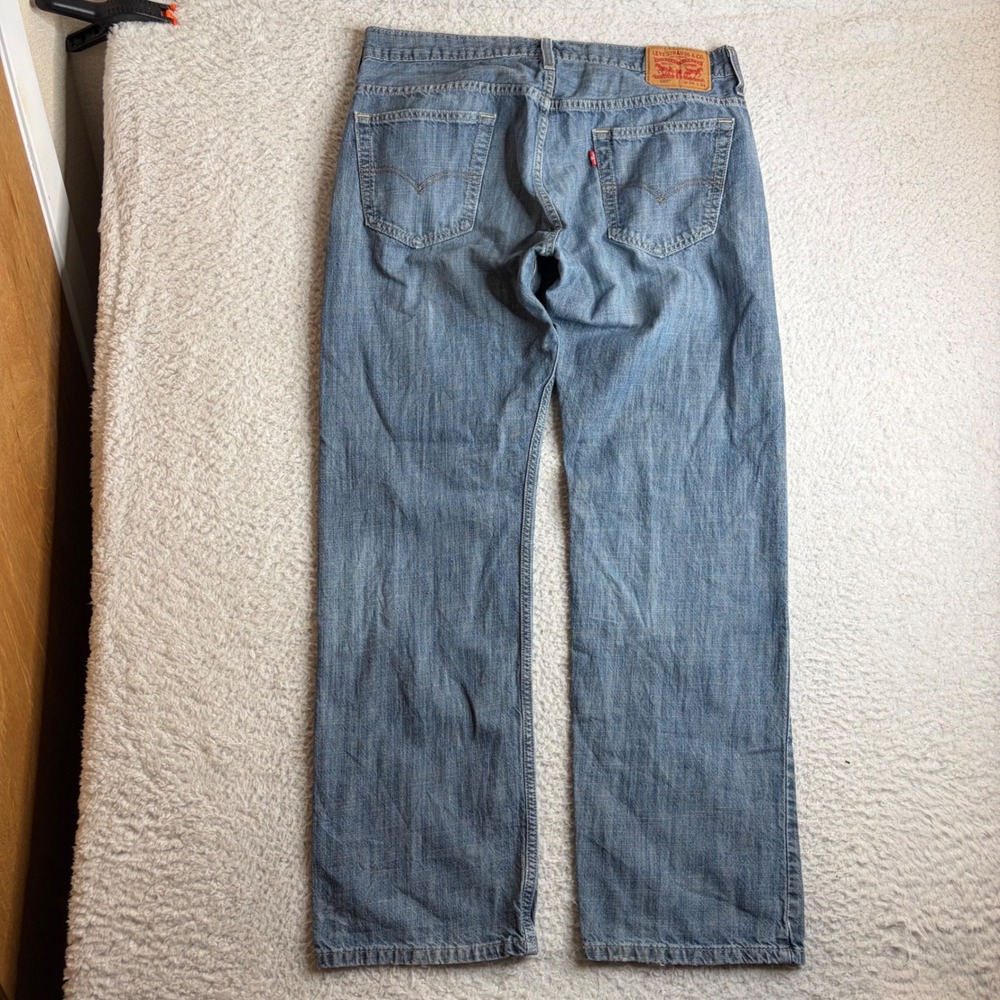 Levis 569 Loose Straight Leg Jeans Mens 34x34 Blue Denim Medium Wash Cotton